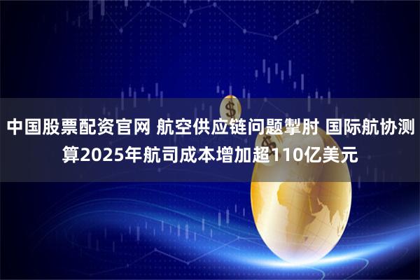 中国股票配资官网 航空供应链问题掣肘 国际航协测算2025年航司成本增加超110亿美元